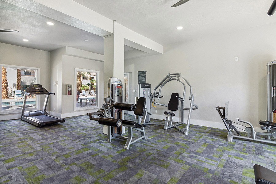 Community Fitness Center with Equipment  at Stonegate Apartments in Las Vegs, NV.