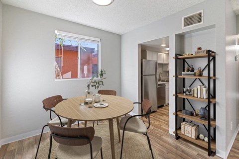Model dining room and kitchen
