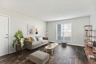 Model living room with an abundance of natural light