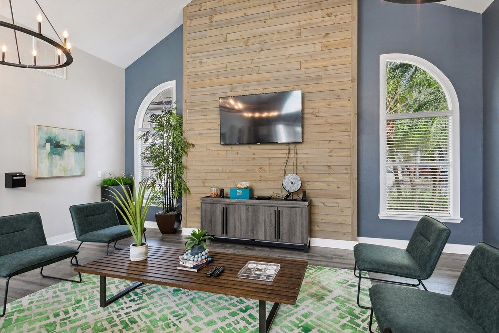 Leasing office interior at Retreat at Crosstown Apartments