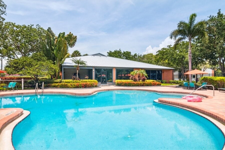 Resort style swimming pool