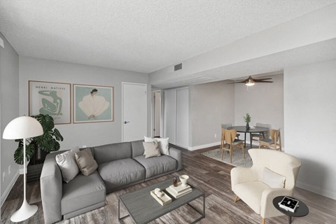 our apartments offer a living room and dining room