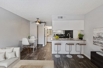 Model dining room and kitchen