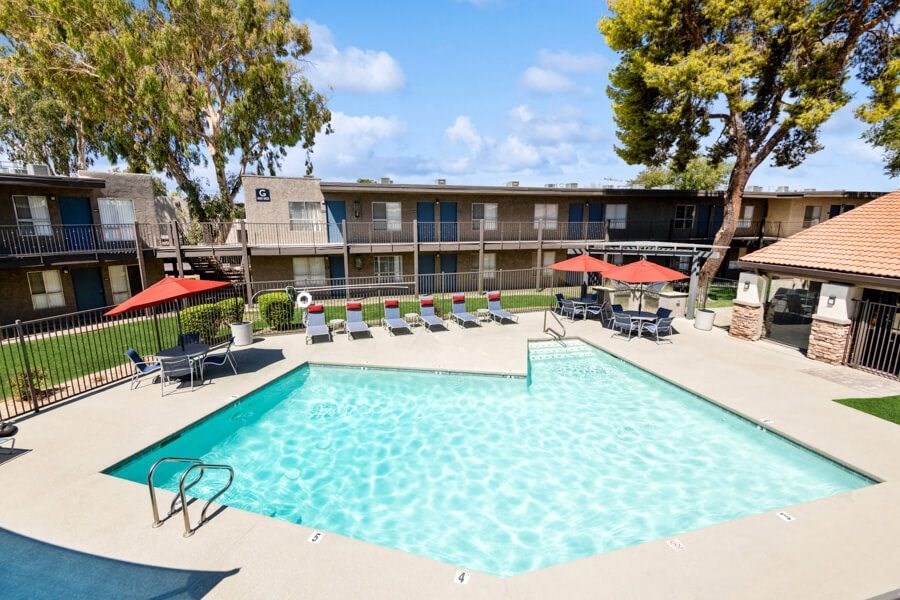 community swimming pool at Villages at Metro Center, Phoenix