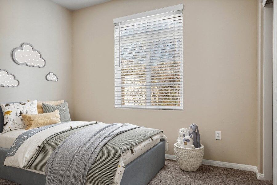 Model bedroom at Reserve at Rancho Apartments
