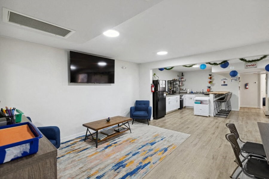 Clubhouse lounge area