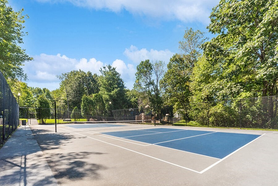 Community Tennis & Pickleball Courts at The Commons at Haynes Farm Apartments in Boston, MA.
