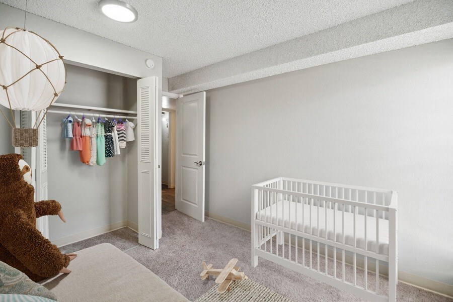 Model apartment bedroom