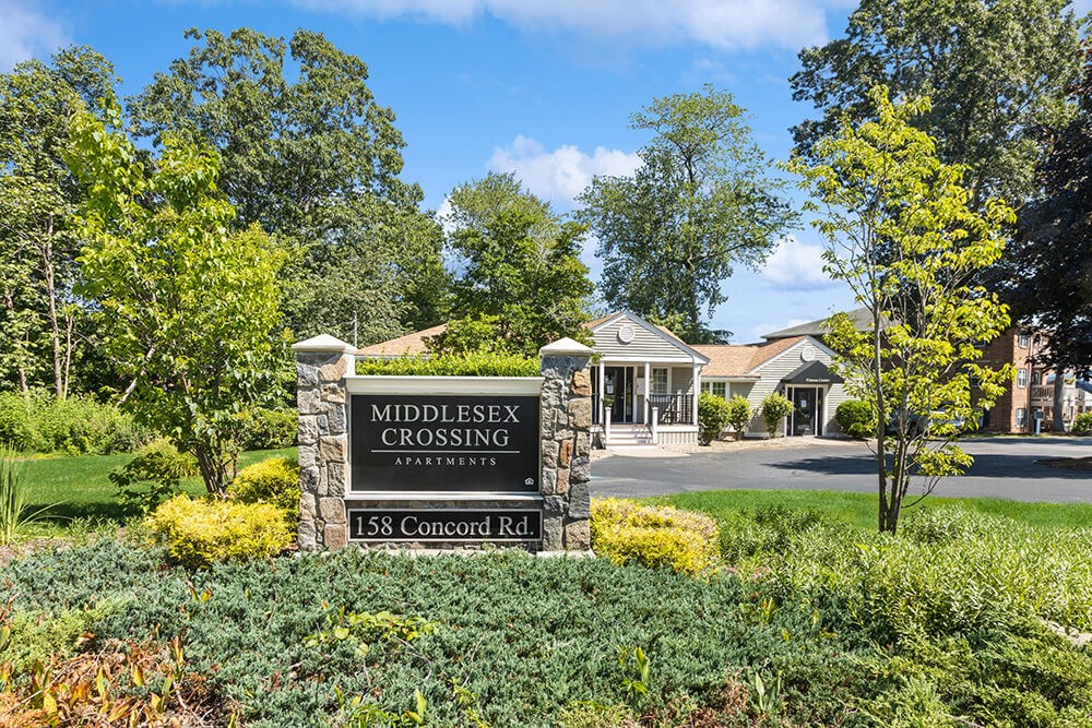 Property sign at entry