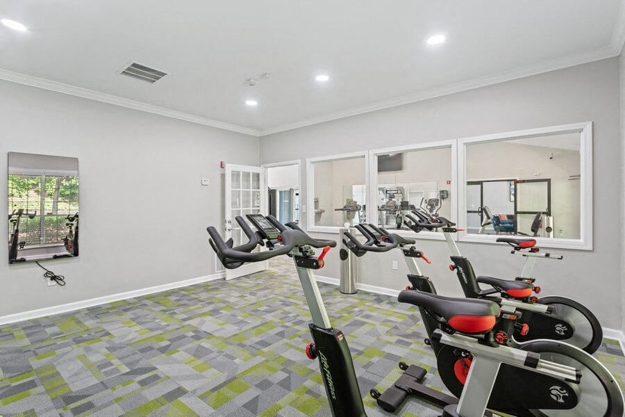Fitness center showcasing state of the art machines