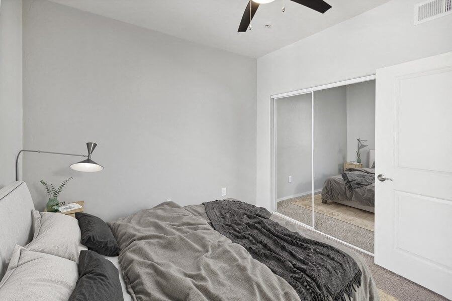 Model primary bedroom