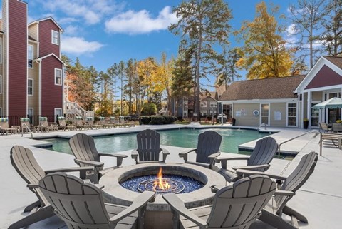 Fire pit and pool
