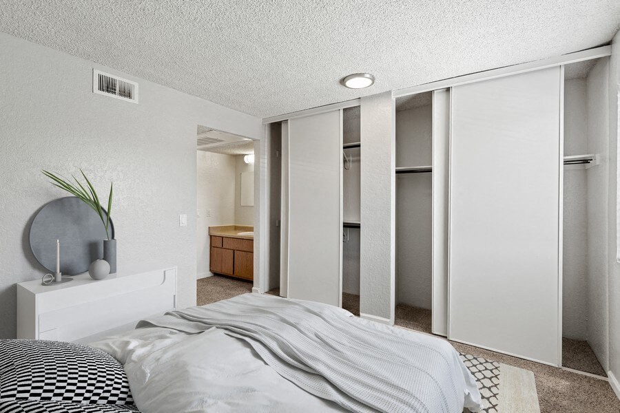 Model primary bedroom