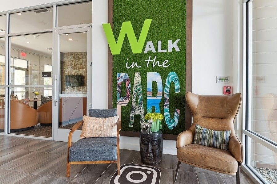 Leasing office entrance lobby