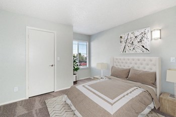 Model primary bedroom