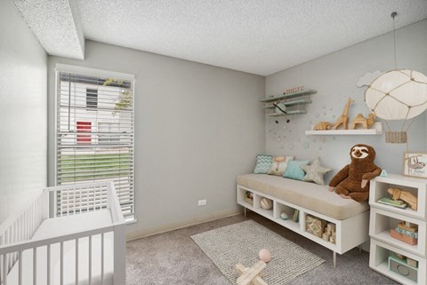 Model apartment bedroom