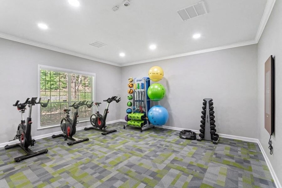 Fitness center with large open areas