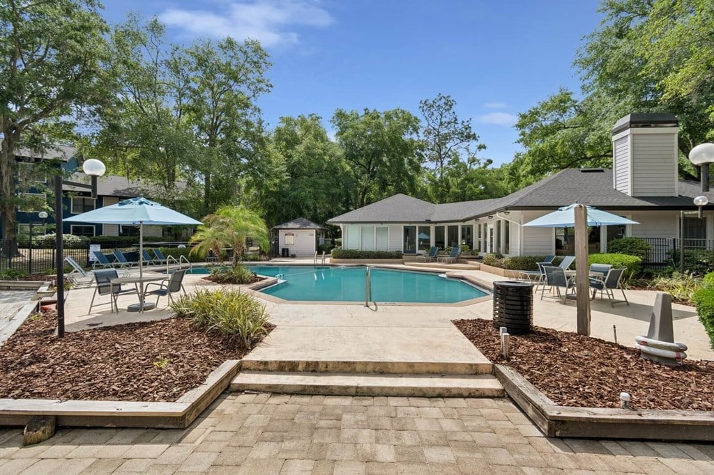 Swimming pool and sundeck at Northlake Apartments in Jacksonville, FL