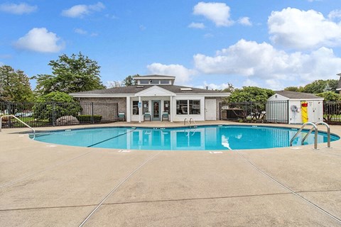 Pool and sundeck  at Stone Ends apartments in Stoughton, MA