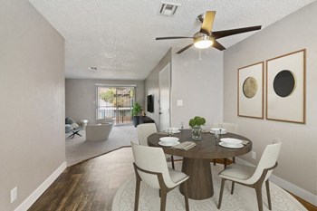 Model dining room and living room
