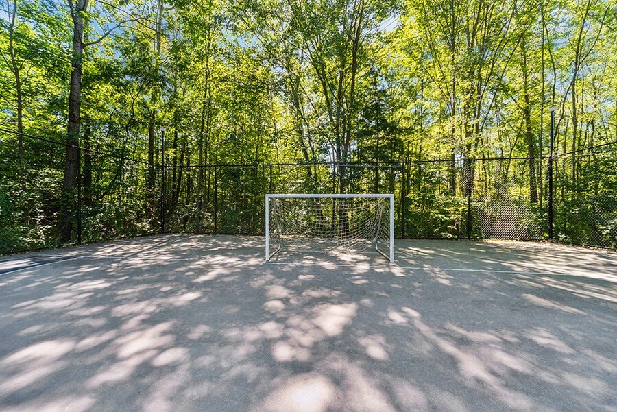 Community Soccer Court with Nets at The Commons at Haynes Farm Apartments in Boston, MA.