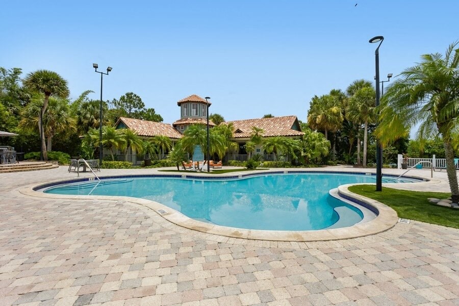 Large community swimming pool