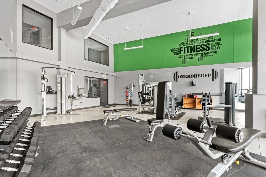 Resident fitness gym Resident fitness gym at Elevate on Parkway, Burnsville, MN 55337