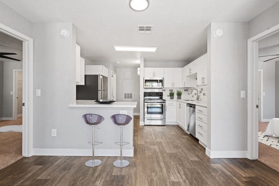 Model dining and kitchen at Harmony at Surprise, Surprise