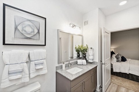 Model bathroom from bedroom