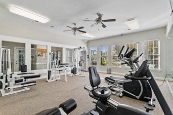 Fitness center with workout equipment