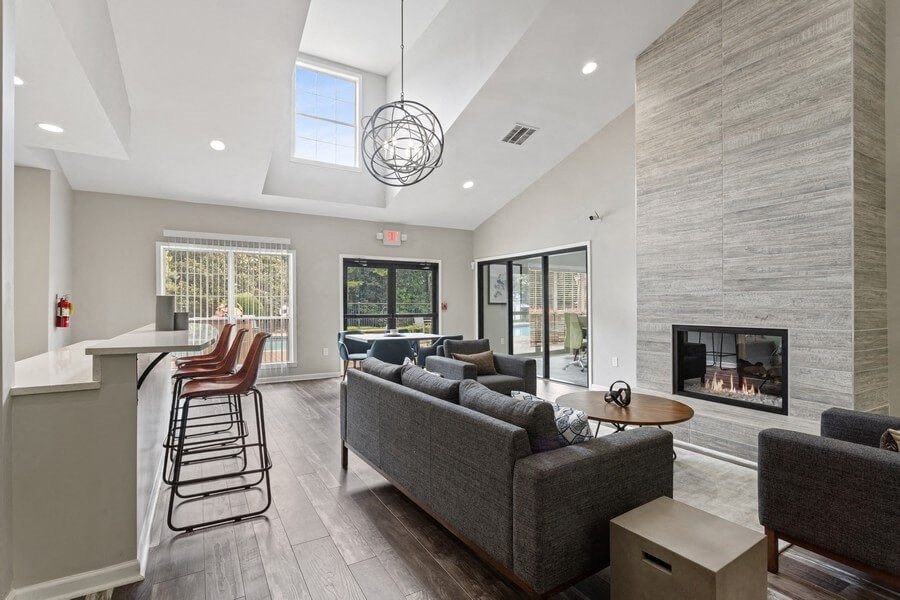 Leasing office lounge area