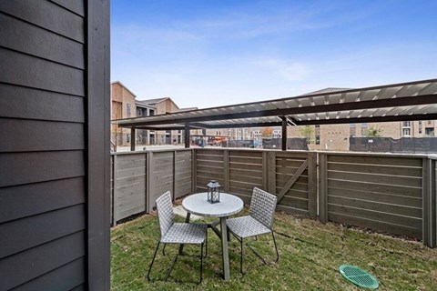 Model patio and yard space