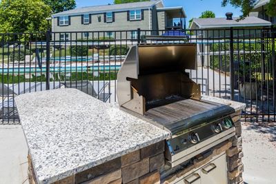 Poolside bbq area