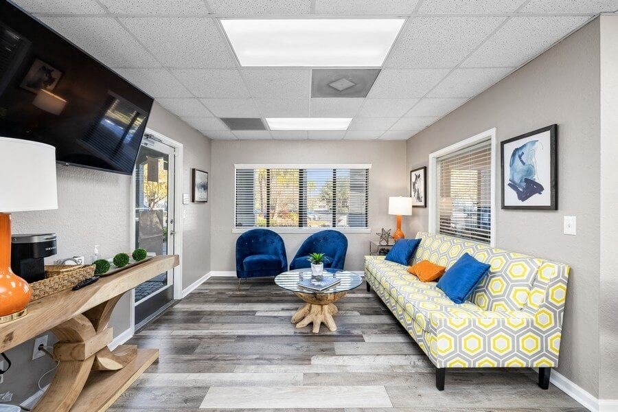 Leasing office lounge area