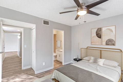 Model primary bedroom