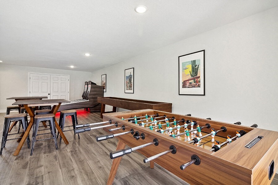 Community Clubhouse with Game Tables and Lounge Furniture at Loma Vista Apartments in Las Vegas, NV.