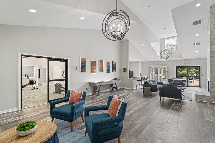 Leasing office lobby