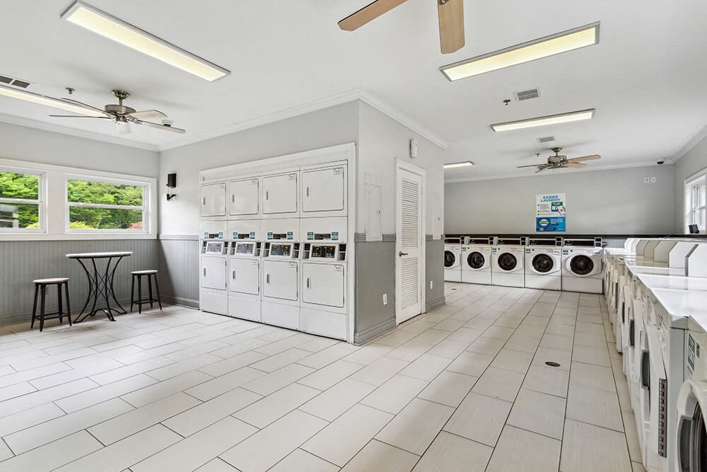 Laundry center with washers and dryers