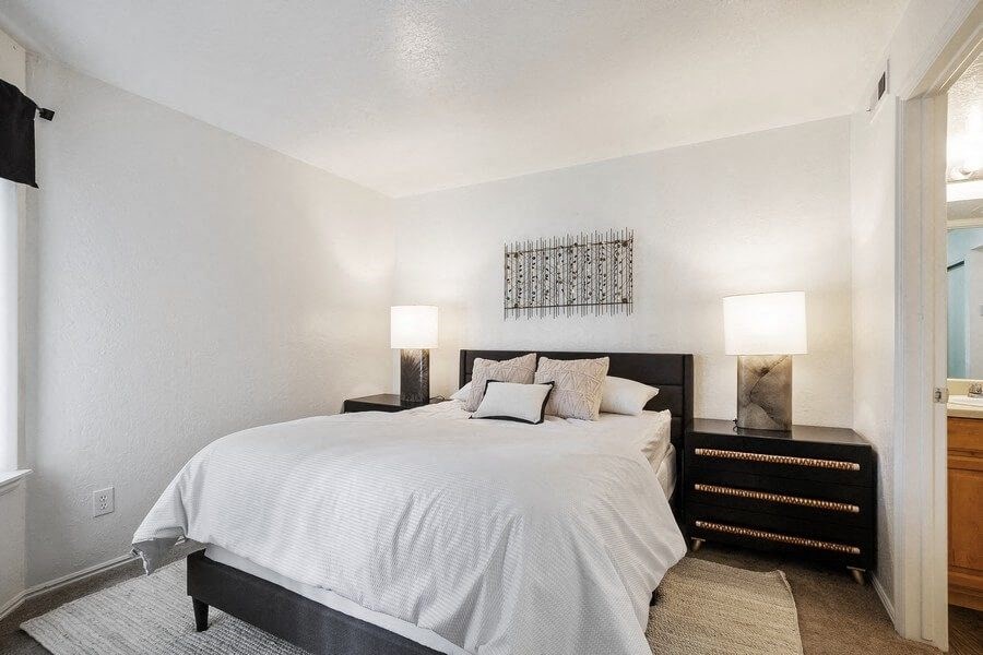 Model primary bedroom