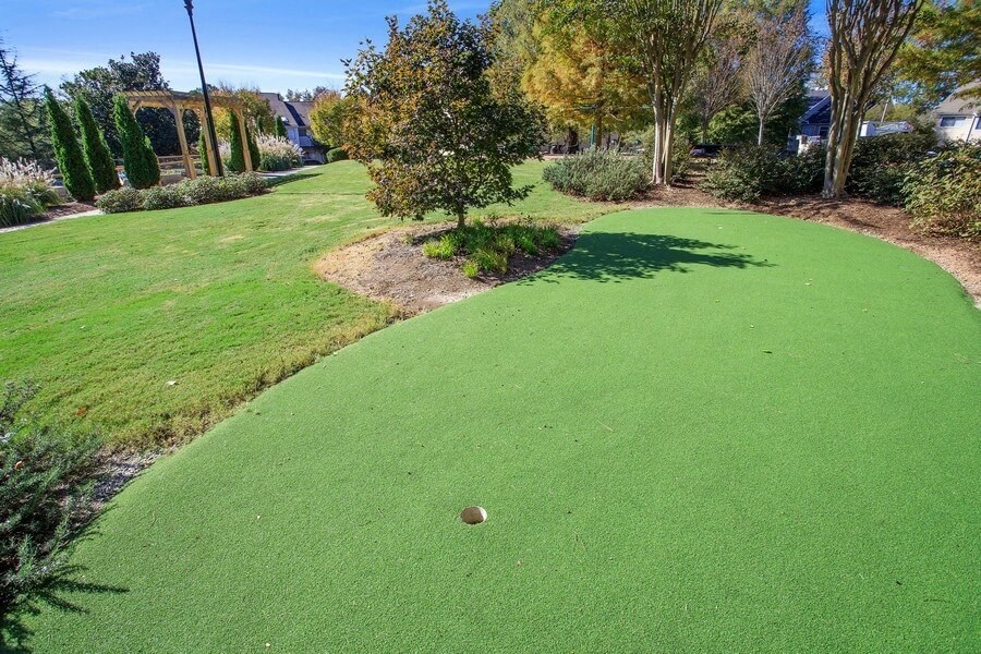 Outdoor activity area with mini golf and others