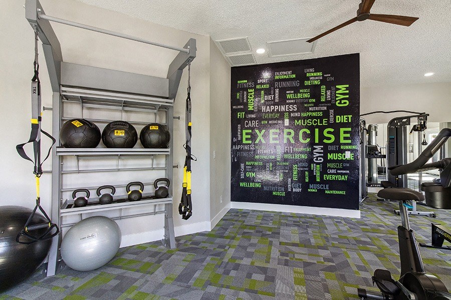 Community Fitness Center with Equipment at Stonegate Apartments in Las Vegs, NV.