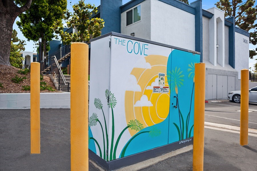 Exterior Community Building at Cove La Mesa Apartments located in La Mesa, CA.