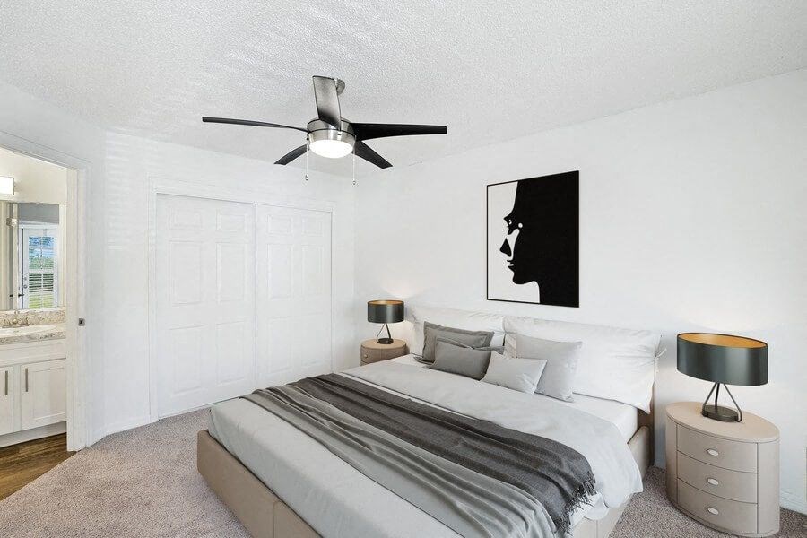 Model master bedroom