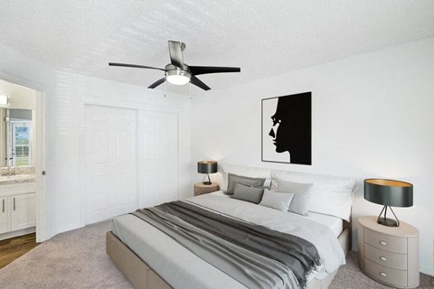 Model master bedroom