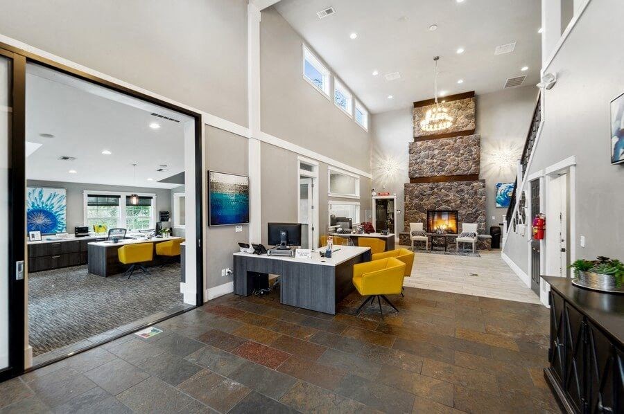 Leasing office interior