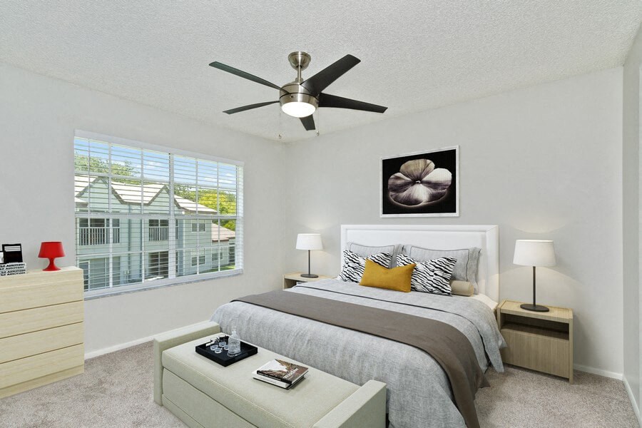 Model master bedroom