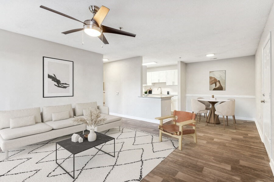 Model apartment living room