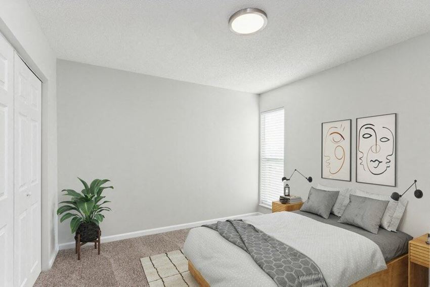 Model bedroom with updated carpeting - Photo Gallery