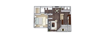 1x1 A floor plan image at Bridges at Oakbend, Texas, 75067