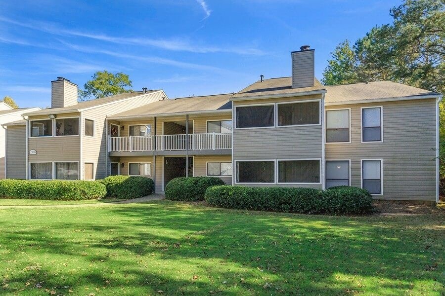 Apartment exterior and landscaping